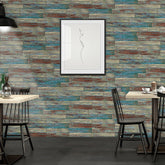 Blue Rustic   Wood Wallpaper for Interiors